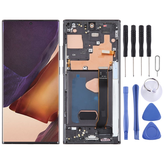 For Samsung Galaxy Note20 Ultra 5G SM-N986B 6.78 inch OLED LCD Screen Digitizer Full Assembly with Frame(Black)