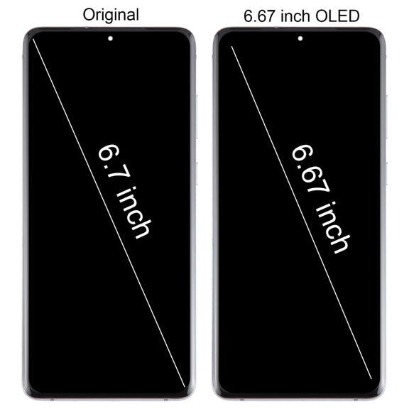 For Samsung Galaxy S20+ 4G/5G SM-G985/986 6.67 inch OLED LCD Screen Digitizer Full Assembly with Frame (Blue)