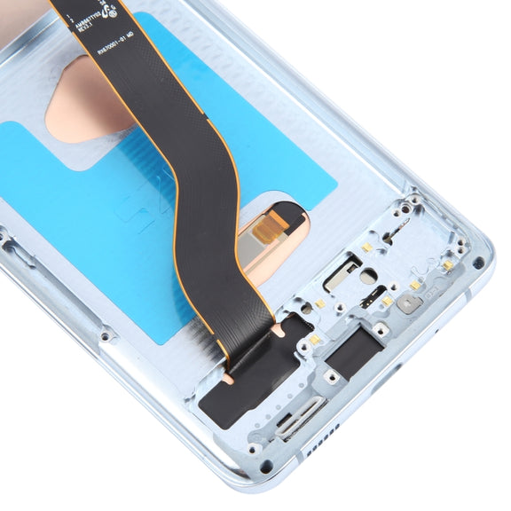 For Samsung Galaxy S20+ 4G/5G SM-G985/986 6.67 inch OLED LCD Screen Digitizer Full Assembly with Frame (Blue)