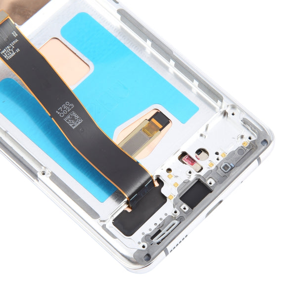 For Samsung Galaxy S20 Ultra 4G/5G SM-G988 6.67 inch OLED LCD Screen Digitizer Full Assembly with Frame (Silver)