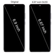 For Samsung Galaxy S20 Ultra 4G/5G SM-G988 6.67 inch OLED LCD Screen Digitizer Full Assembly with Frame(Black)