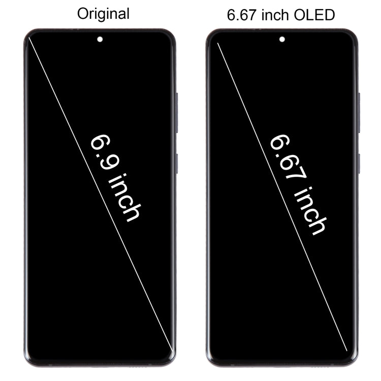 For Samsung Galaxy S20 Ultra 4G/5G SM-G988 6.67 inch OLED LCD Screen Digitizer Full Assembly with Frame(Black)