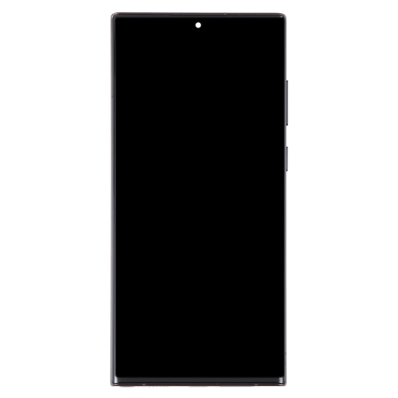 For Samsung Galaxy S22 Ultra 5G SM-S908B 6.78 inch EU Version OLED LCD Screen Digitizer Full Assembly with Frame(Black)