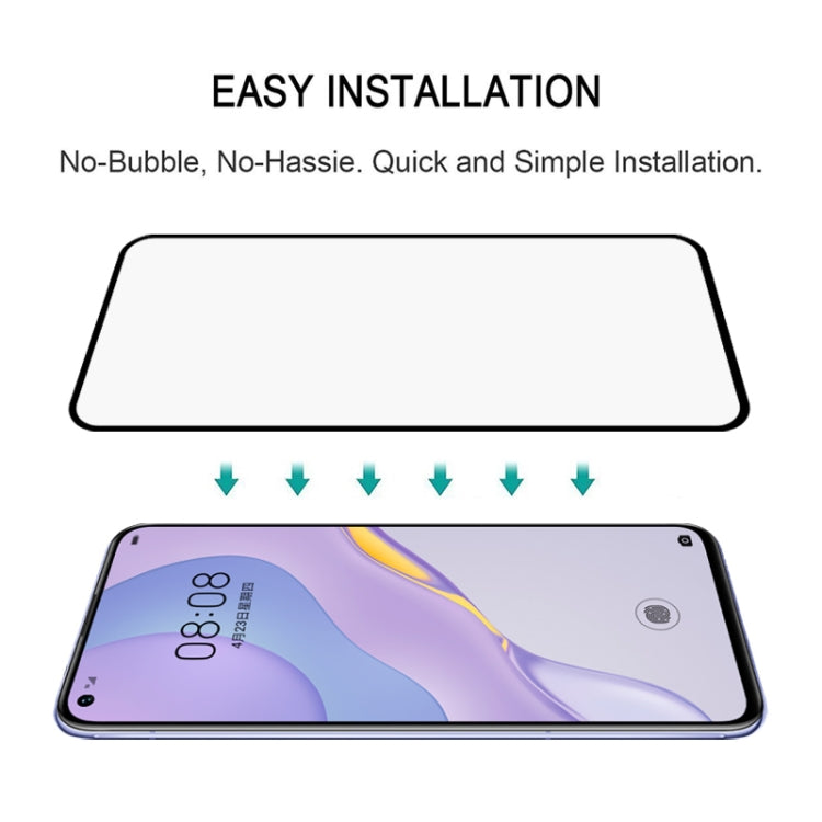 For Huawei Nova 7 5G Full Glue Full Screen Tempered Glass Film(Black) - Huawei Tempered Glass by PMC TechLife | Online Shopping South Africa | PMC TechLife | Buy Now Pay Later Mobicred