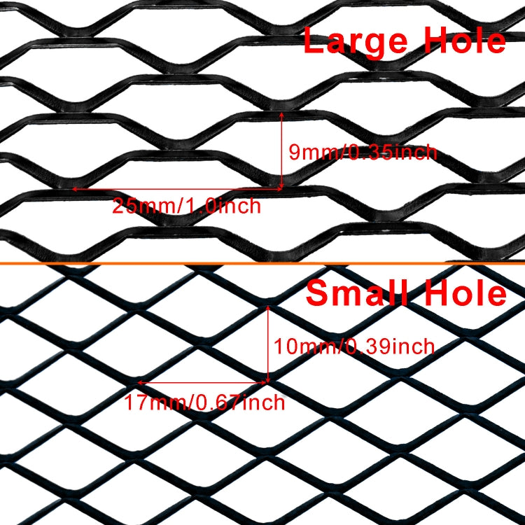 XH-6013 100x33cm Universal Car Grill Mesh Aluminum Alloy Grille Insert Bumper, Type:Large Hole(Black) - Front Grille Decoration Strip by PMC TechLife | Online Shopping South Africa | PMC TechLife | Buy Now Pay Later Mobicred