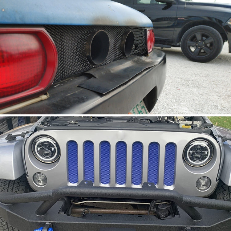 XH-6013 100x33cm Universal Car Grill Mesh Aluminum Alloy Grille Insert Bumper, Type:Small Hole(Blue) - Front Grille Decoration Strip by PMC TechLife | Online Shopping South Africa | PMC TechLife | Buy Now Pay Later Mobicred