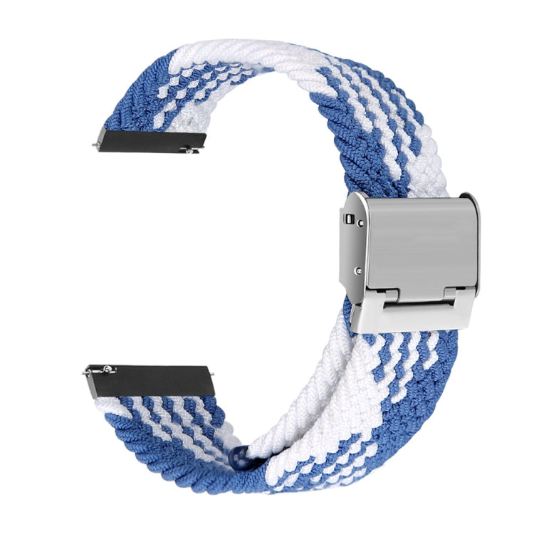 For Huawei Watch 4 / 4 Pro Nylon Braided Metal Buckle Watch Band(Z Blue White) - Watch Bands by PMC TechLife | Online Shopping South Africa | PMC TechLife