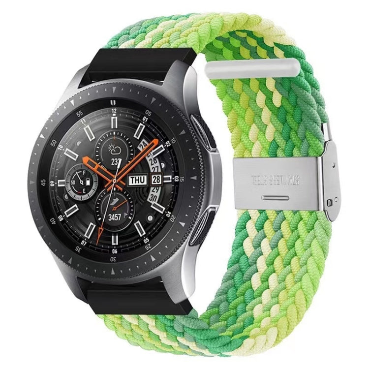 For Huawei Watch 4 / 4 Pro Nylon Braided Metal Buckle Watch Band(Z Lime Green) - Watch Bands by PMC TechLife | Online Shopping South Africa | PMC TechLife