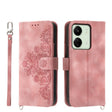 For Xiaomi Redmi 13C Skin-feel Flowers Embossed Wallet Leather Phone Case(Pink) - 13C Cases by PMC TechLife | Online Shopping South Africa | PMC TechLife | Buy Now Pay Later Mobicred