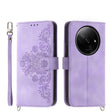 For Xiaomi Redmi A3 Skin-feel Flowers Embossed Wallet Leather Phone Case(Purple) - Xiaomi Cases by PMC TechLife | Online Shopping South Africa | PMC TechLife | Buy Now Pay Later Mobicred