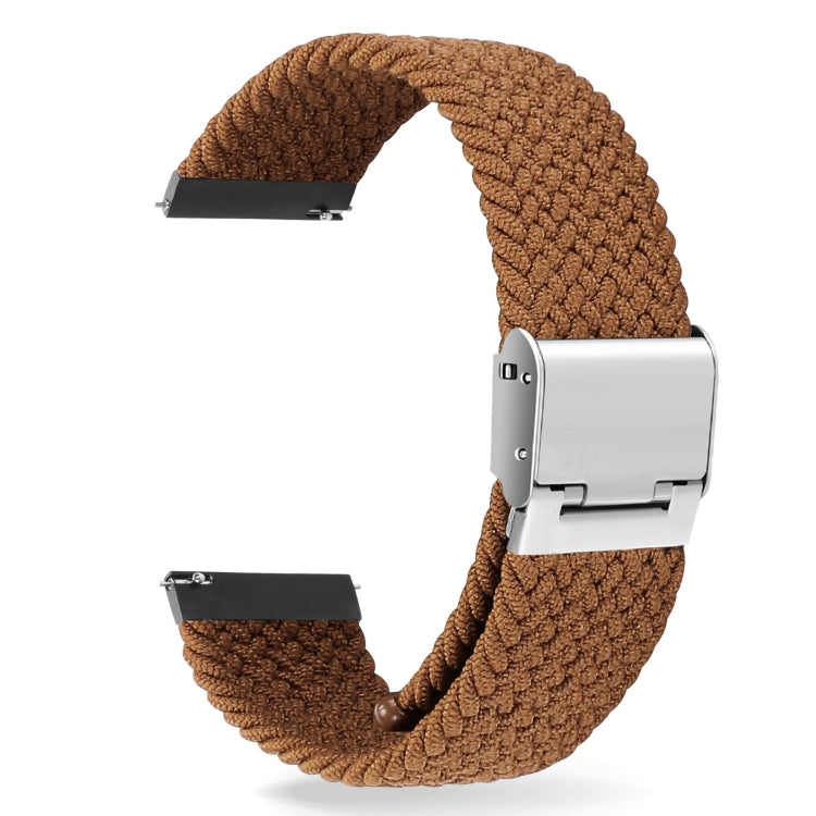 For Huawei Watch 4 / 4 Pro Nylon Braided Metal Buckle Watch Band(Brown) - Watch Bands by PMC TechLife | Online Shopping South Africa | PMC TechLife