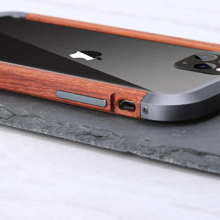 For iPhone 11 R-JUST Metal + Wood Frame Protective Case - iPhone 11 Cases by R-JUST | Online Shopping South Africa | PMC TechLife | Buy Now Pay Later Mobicred
