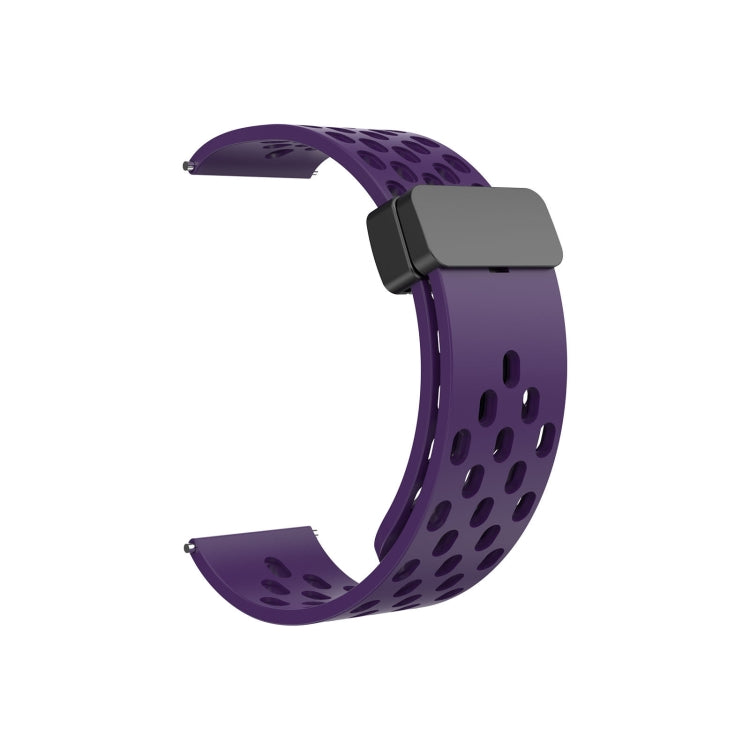 For Huawei Watch 4 / 4 Pro Magnetic Clasp Silicone Watch Band(Fruit Purple) - Watch Bands by PMC TechLife | Online Shopping South Africa | PMC TechLife