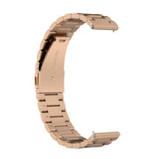 For Huawei Watch 4 / 4 Pro Three Bead Stainless Steel Watch Band(Rose Gold)