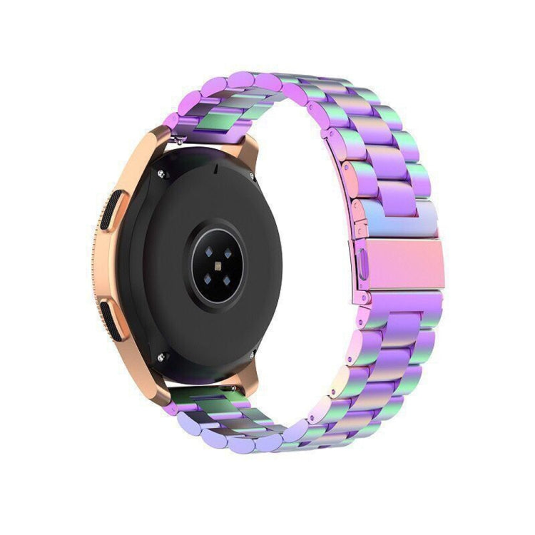 For Huawei Watch 4 / 4 Pro Three Bead Stainless Steel Watch Band(Colorful) - Watch Bands by PMC TechLife | Online Shopping South Africa | PMC TechLife