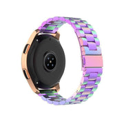 For Huawei Watch 4 / 4 Pro Three Bead Stainless Steel Watch Band(Colorful)