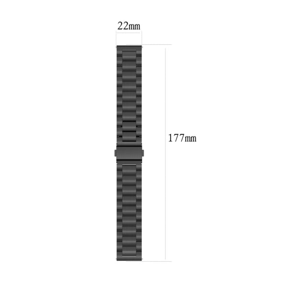 For Huawei Watch 4 / 4 Pro Three Bead Stainless Steel Watch Band(Rose Gold)