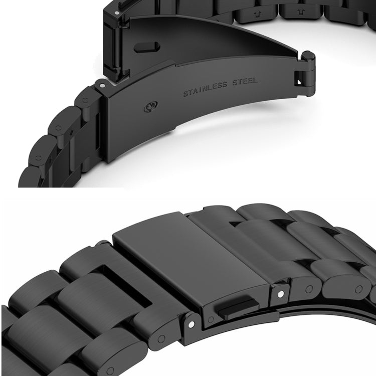 For Huawei Watch 4 / 4 Pro Three Bead Stainless Steel Watch Band(Black Retro Gold) - free shipping - PMC TechLife - Order now!