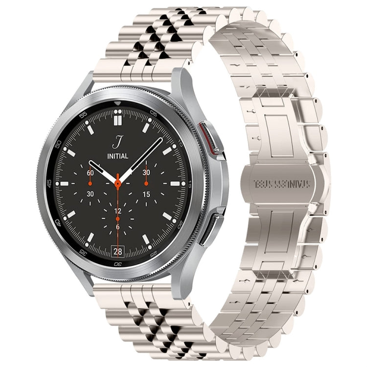 For Huawei Watch 4 / 4 Pro Five Bead Stainless Steel Watch Band(Starlight Color) - Watch Bands by PMC TechLife | Online Shopping South Africa | PMC TechLife
