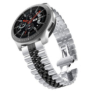 For Huawei Watch 4 / 4 Pro Five Bead Stainless Steel Watch Band(Silver Rose Gold)