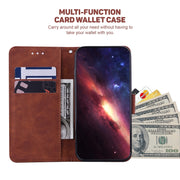 For Motorola Moto G Play 4G 2024 Geometric Embossed Leather Phone Case(Brown)