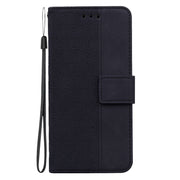 For Motorola Moto G Play 4G 2024 Geometric Embossed Leather Phone Case(Black)