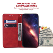 For Motorola Moto G Power 5G 2024 Geometric Embossed Leather Phone Case(Red)