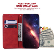 For Motorola Edge 2024 Geometric Embossed Leather Phone Case(Red)