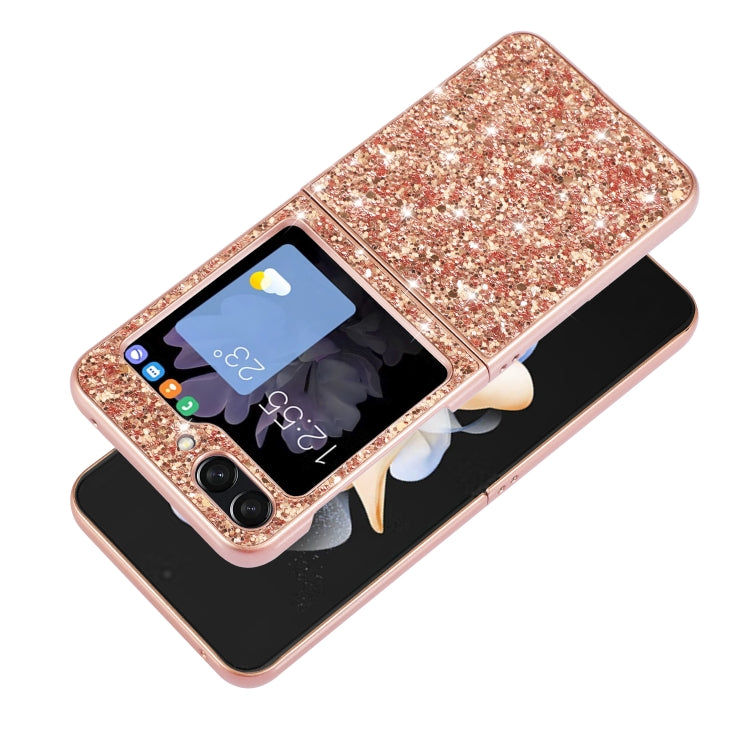 For Samsung Galaxy Z Flip5 5G Glitter Powder Shockproof TPU Phone Case(Gold) - Galaxy Z Flip5 Cases by PMC TechLife | Online Shopping South Africa | PMC TechLife