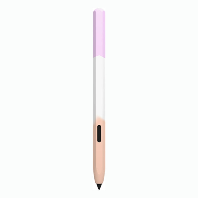 For Samsung Galaxy Tab S6 Lite LOVE MEI Rainbow Liquid Silicone Protective Pen Case(Purple)