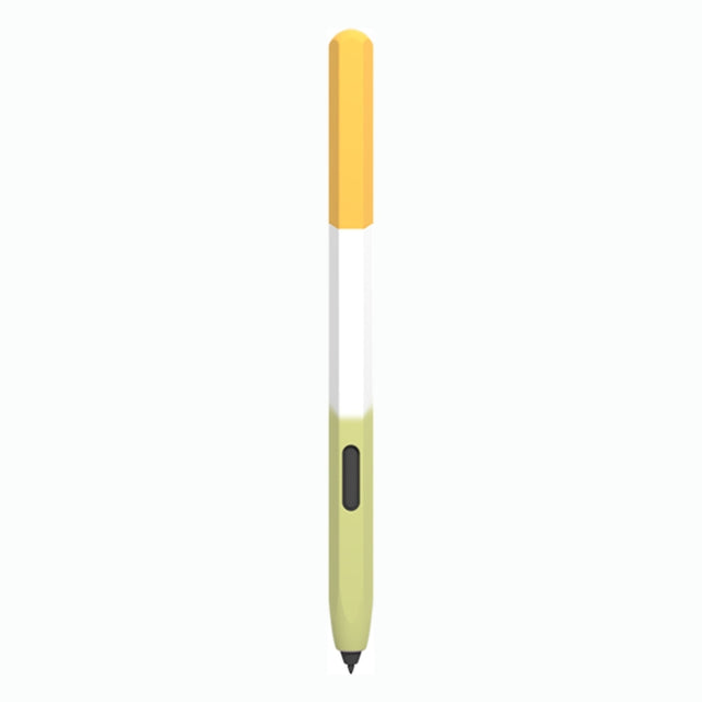 For Samsung Galaxy Tab S7 LOVE MEI Rainbow Liquid Silicone Protective Pen Case(Yellow)