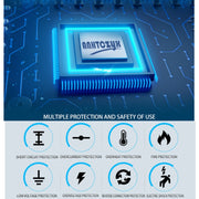 ANHTCzyx 12V 8A  / 24V 4A Automobile Battery Charger Motorcycle Battery Repair Type AGM(UK Plug)
