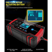 ANHTCzyx 12V 8A  / 24V 4A Automobile Battery Charger Motorcycle Battery Repair Type AGM(UK Plug)