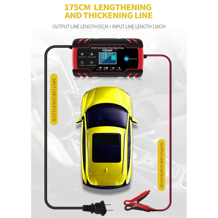 ANHTCzyx 12V 8A  / 24V 4A Automobile Battery Charger Motorcycle Battery Repair Type AGM(AU Plug) - Battery Charger by PMC TechLife | Online Shopping South Africa | PMC TechLife | Buy Now Pay Later Mobicred