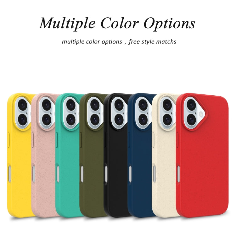 For iPhone 16 Plus Starry Series Shockproof Straw Material + TPU Protective Case(Starlight)