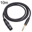 6.35mm 1/4 TRS Male to XLR 3pin Female Microphone Cable, Length:10m - Microphone Audio Cable & Connector by PMC TechLife | Online Shopping South Africa | PMC TechLife | Buy Now Pay Later Mobicred