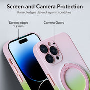 For iPhone 11 Pro Max MagSafe Holder Gradient TPU Phone Case(Gray Purple)