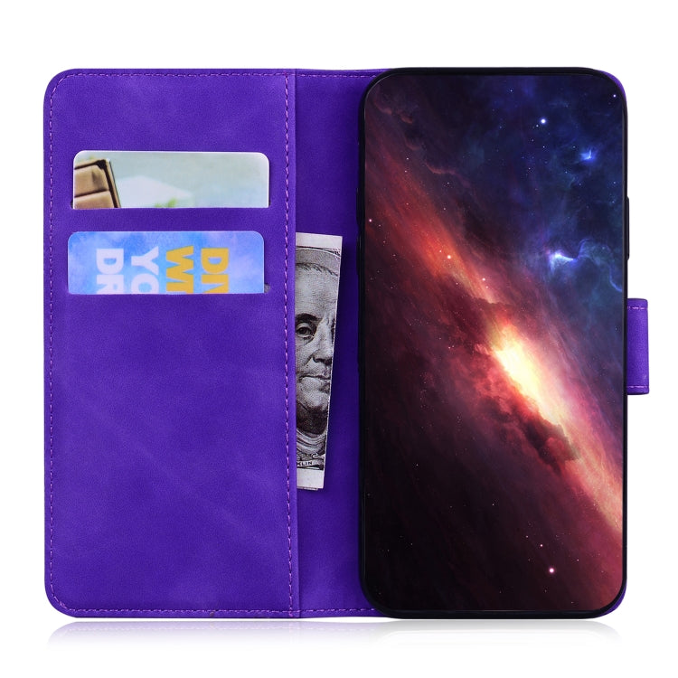 For iPhone 16e Skin Feel Pure Color Flip Leather Phone Case(Purple) - iPhone 16e Cases by PMC TechLife | Online Shopping South Africa | PMC TechLife | Buy Now Pay Later Mobicred