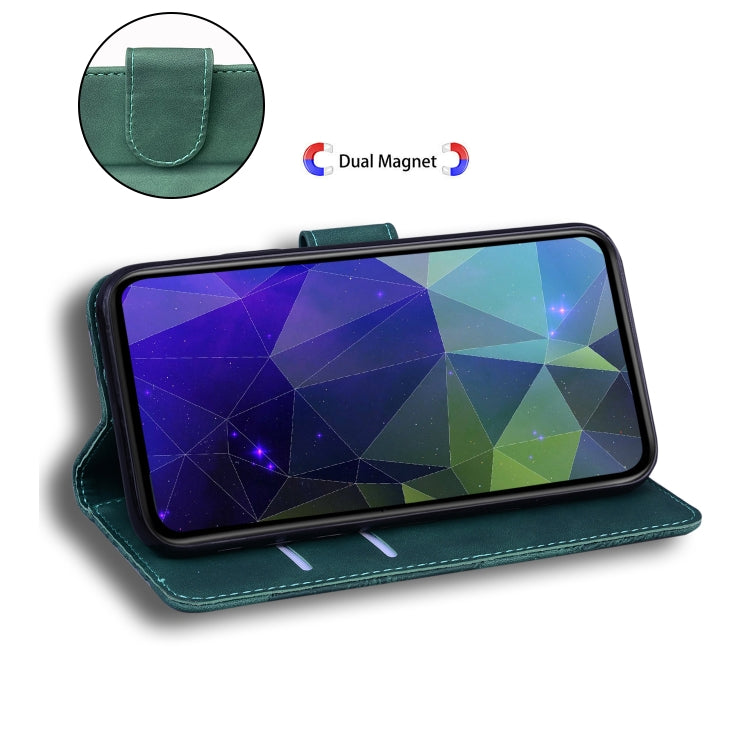 For iPhone 16e Skin Feel Pure Color Flip Leather Phone Case(Green) - iPhone 16e Cases by PMC TechLife | Online Shopping South Africa | PMC TechLife | Buy Now Pay Later Mobicred