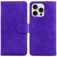 For iPhone 16 Pro Skin Feel Pure Color Flip Leather Phone Case(Purple) - iPhone 16 Pro Cases by PMC TechLife | Online Shopping South Africa | PMC TechLife | Buy Now Pay Later Mobicred