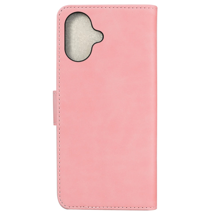 For iPhone 16 Skin Feel Pure Color Flip Leather Phone Case(Pink) - iPhone 16 Cases by PMC TechLife | Online Shopping South Africa | PMC TechLife | Buy Now Pay Later Mobicred