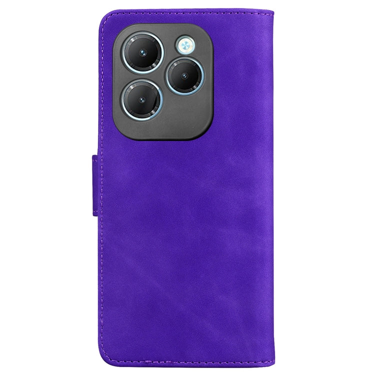 For Infinix Hot 40 / 40 Pro Skin Feel Pure Color Flip Leather Phone Case(Purple) - Infinix Cases by PMC TechLife | Online Shopping South Africa | PMC TechLife | Buy Now Pay Later Mobicred