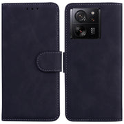 For Xiaomi 13T / 13T Pro / Redmi K60 Ultra Skin Feel Pure Color Flip Leather Phone Case(Black)