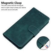 For Xiaomi Redmi Note 13 Pro+ 5G Skin Feel Pure Color Flip Leather Phone Case(Green)