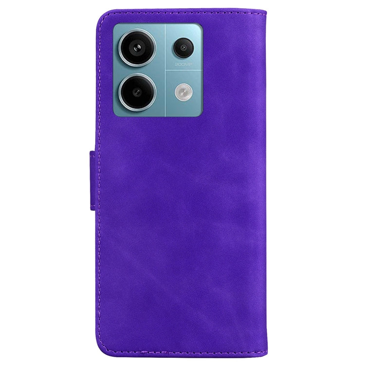 For Xiaomi Redmi Note 13 Pro 5G Skin Feel Pure Color Flip Leather Phone Case(Purple) - Note 13 Pro Cases by PMC TechLife | Online Shopping South Africa | PMC TechLife | Buy Now Pay Later Mobicred