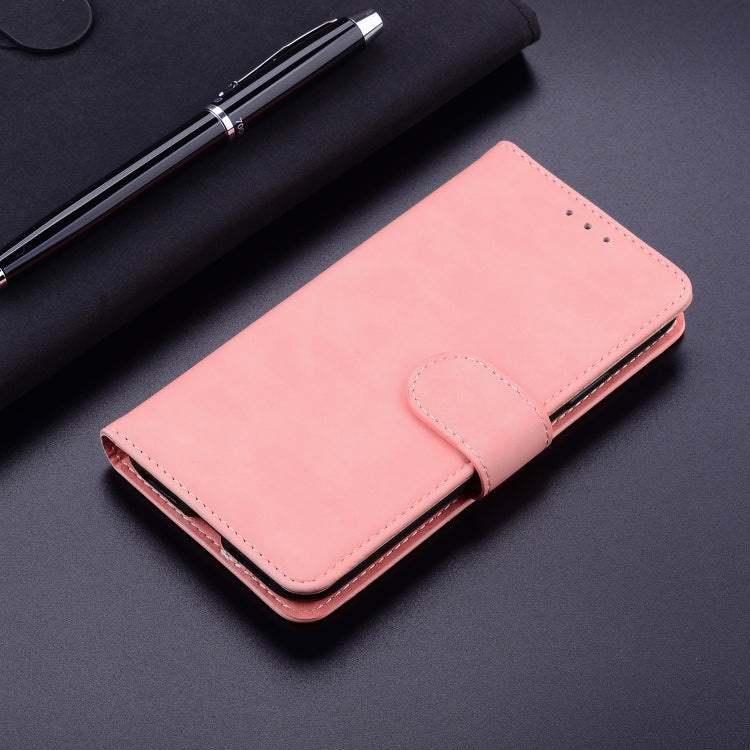 For Motorola Moto G Play 4G 2024 Skin Feel Pure Color Flip Leather Phone Case(Pink)
