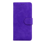 For Motorola Moto G Power 5G 2024 Skin Feel Pure Color Flip Leather Phone Case(Purple)