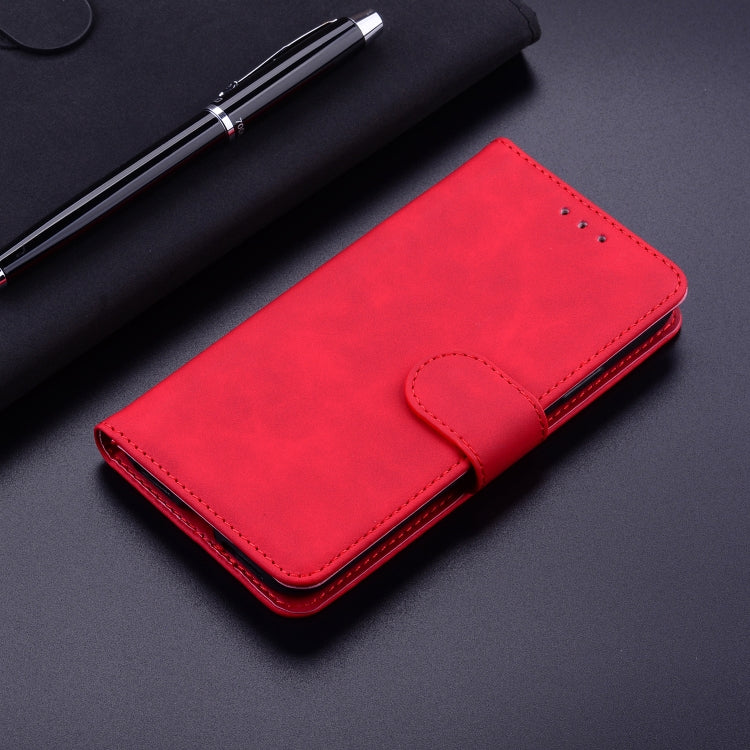 For Motorola Moto G Power 5G 2024 Skin Feel Pure Color Flip Leather Phone Case(Red) - Motorola Cases by PMC Jewellery | Online Shopping South Africa | PMC Jewellery | Buy Now Pay Later Mobicred