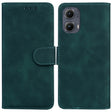 For Motorola Edge 2024 Skin Feel Pure Color Flip Leather Phone Case(Green) - Motorola Cases by PMC Jewellery | Online Shopping South Africa | PMC Jewellery | Buy Now Pay Later Mobicred