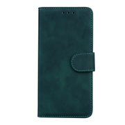 For Motorola Edge 2024 Skin Feel Pure Color Flip Leather Phone Case(Green)